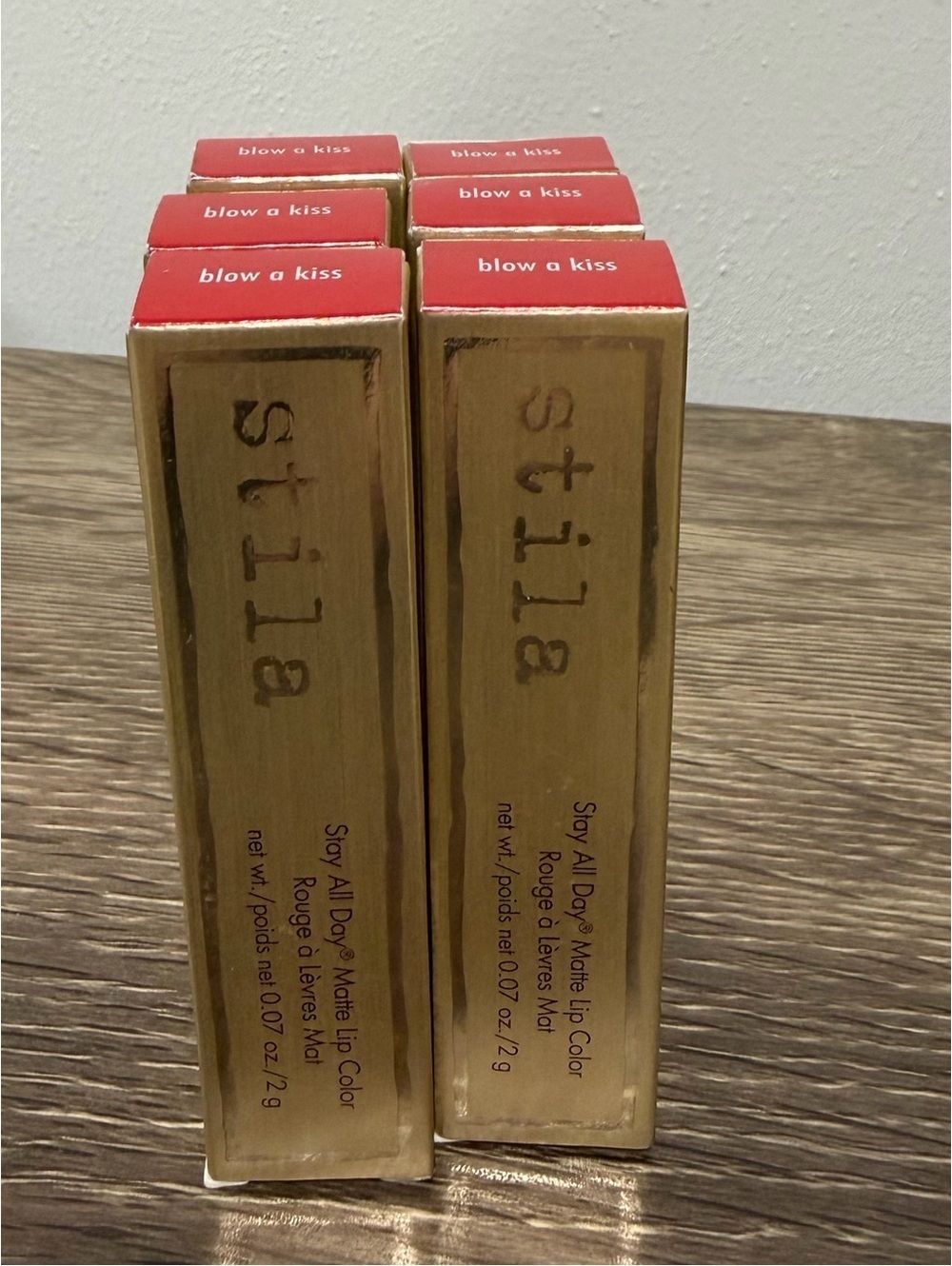 6 x Stila Stay All Day Matte Lip Color in Blow a Kiss 2 g NEW
